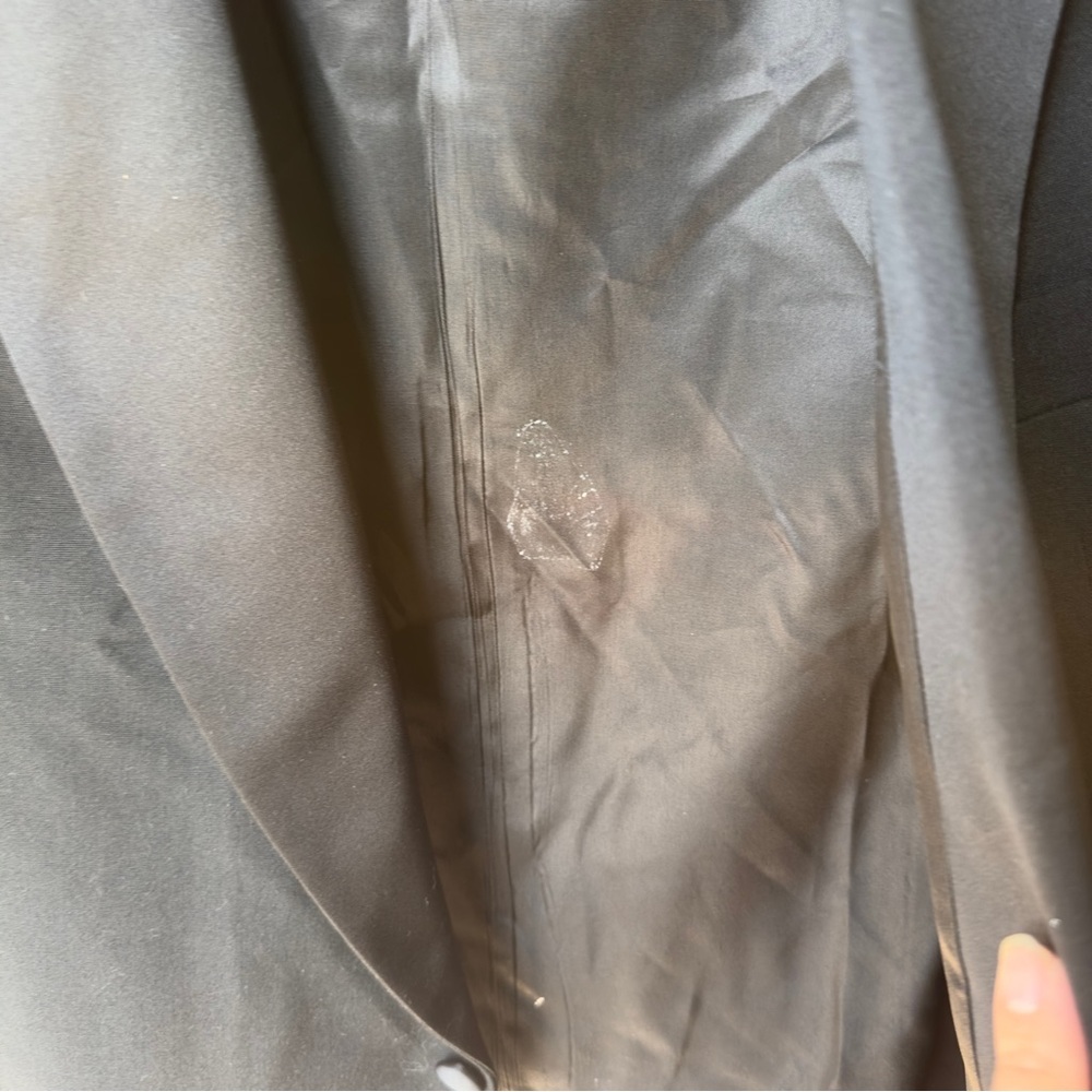 Vintage Christian Dior Monsieur Black Satin Lapel Tuxedo Jacket Blazer 44L‎ - Picture 12 of 12